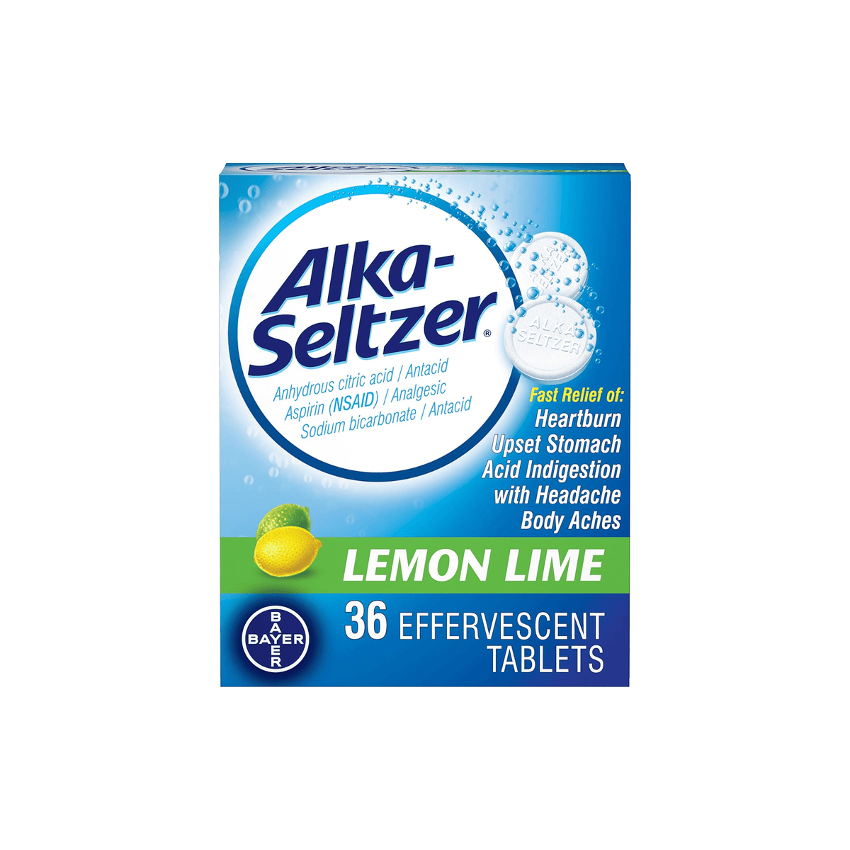 Alka Seltzer Tablets Lemon Lime, 36ct for delivery in Nassau, Bahamas from Total Booze