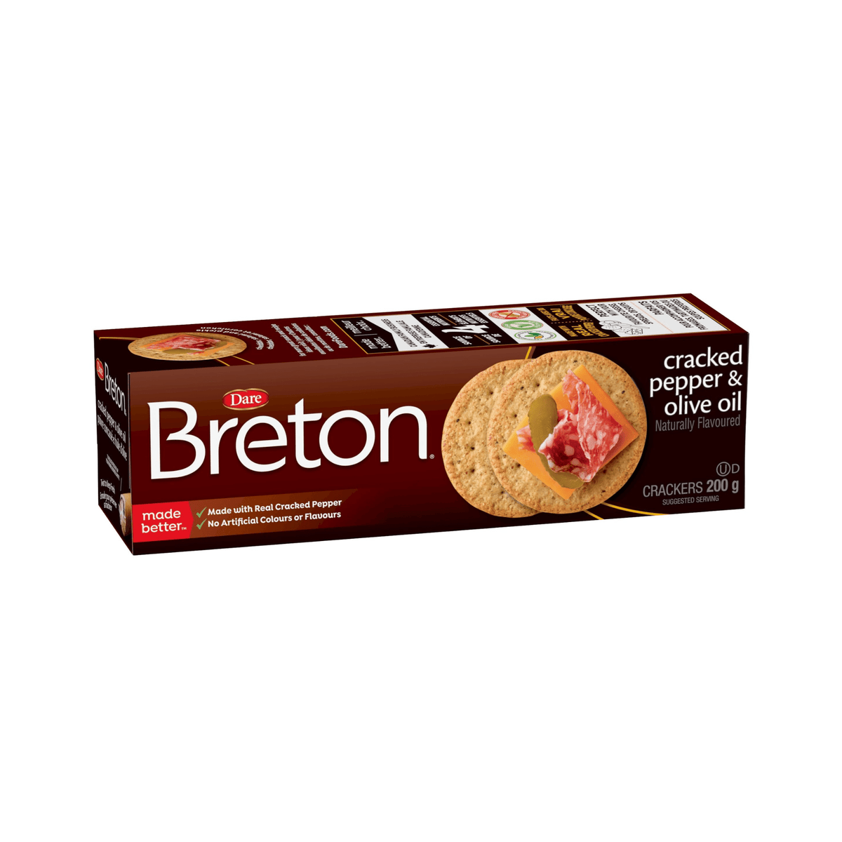Breton Crackers Cracked Pepper & Olive Oil, 200g for delivery in Nassau, Bahamas from Total Booze