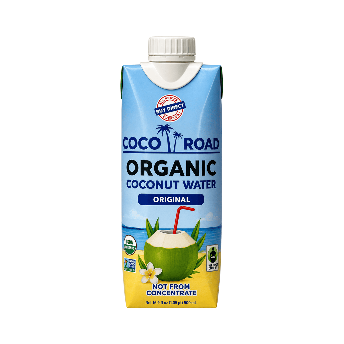 Coco Road Organic Coconut Water, 330ml for delivery in Nassau, Bahamas from Total Booze