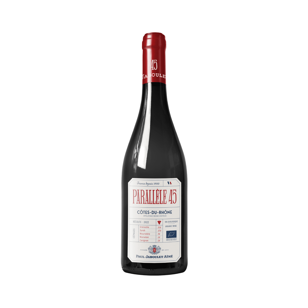 Paul Jaboulet Cotes du Rhone Rouge Parallele Organic 2024, 750ml for alcohol delivery in Nassau, Bahamas from Total Booze