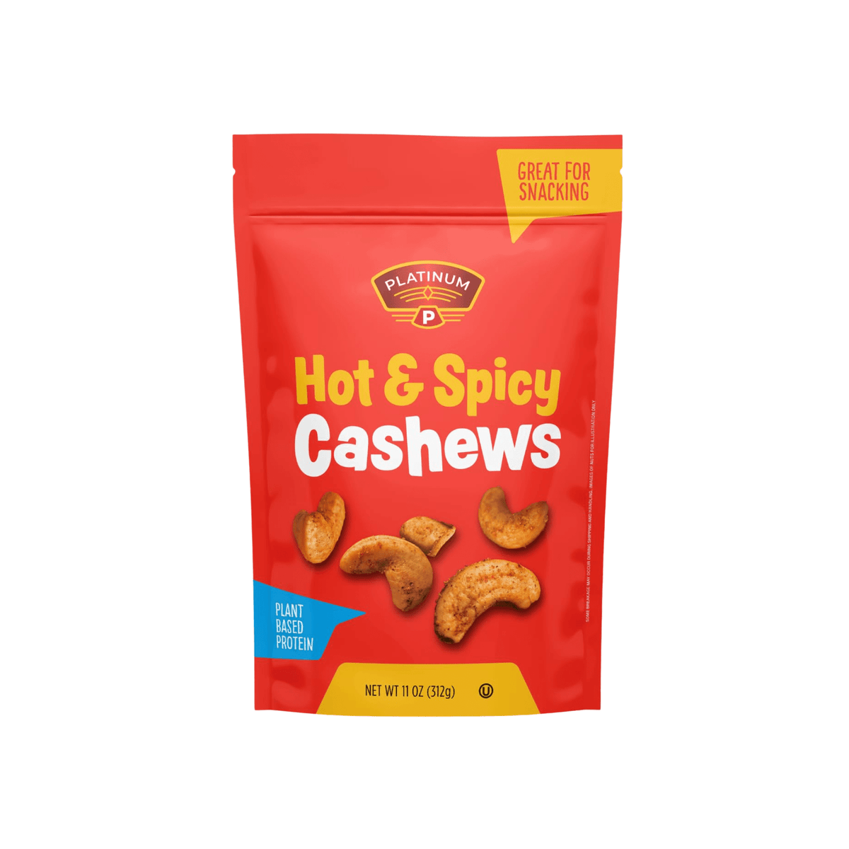 Platinum Hot & Spicy Cashews Plant Based, 11oz for delivery in Nassau, Bahamas from Total Booze