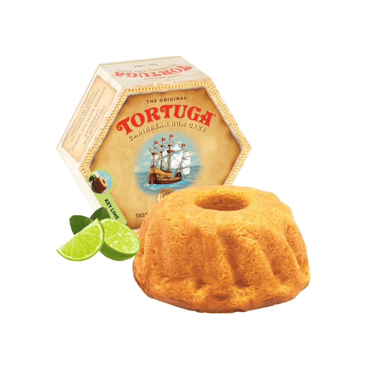Tortuga Key Lime Rum Cake, 4oz for delivery in Nassau, Bahamas from Total Booze