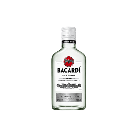 Bacardi White Superior Rum, 200ml - Total Booze