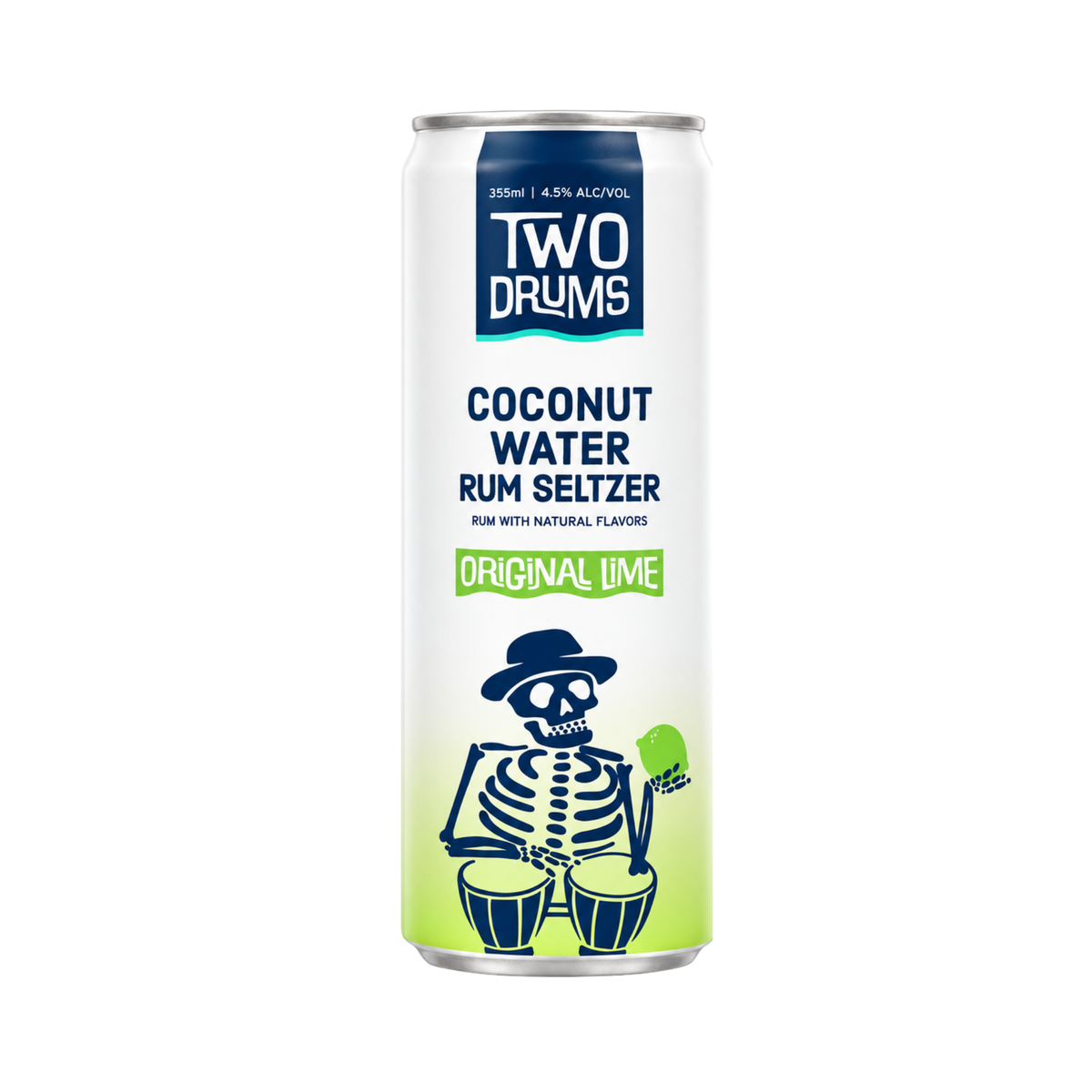 Two Drums Coconut Water Rum Seltzer Original Lime, 12oz