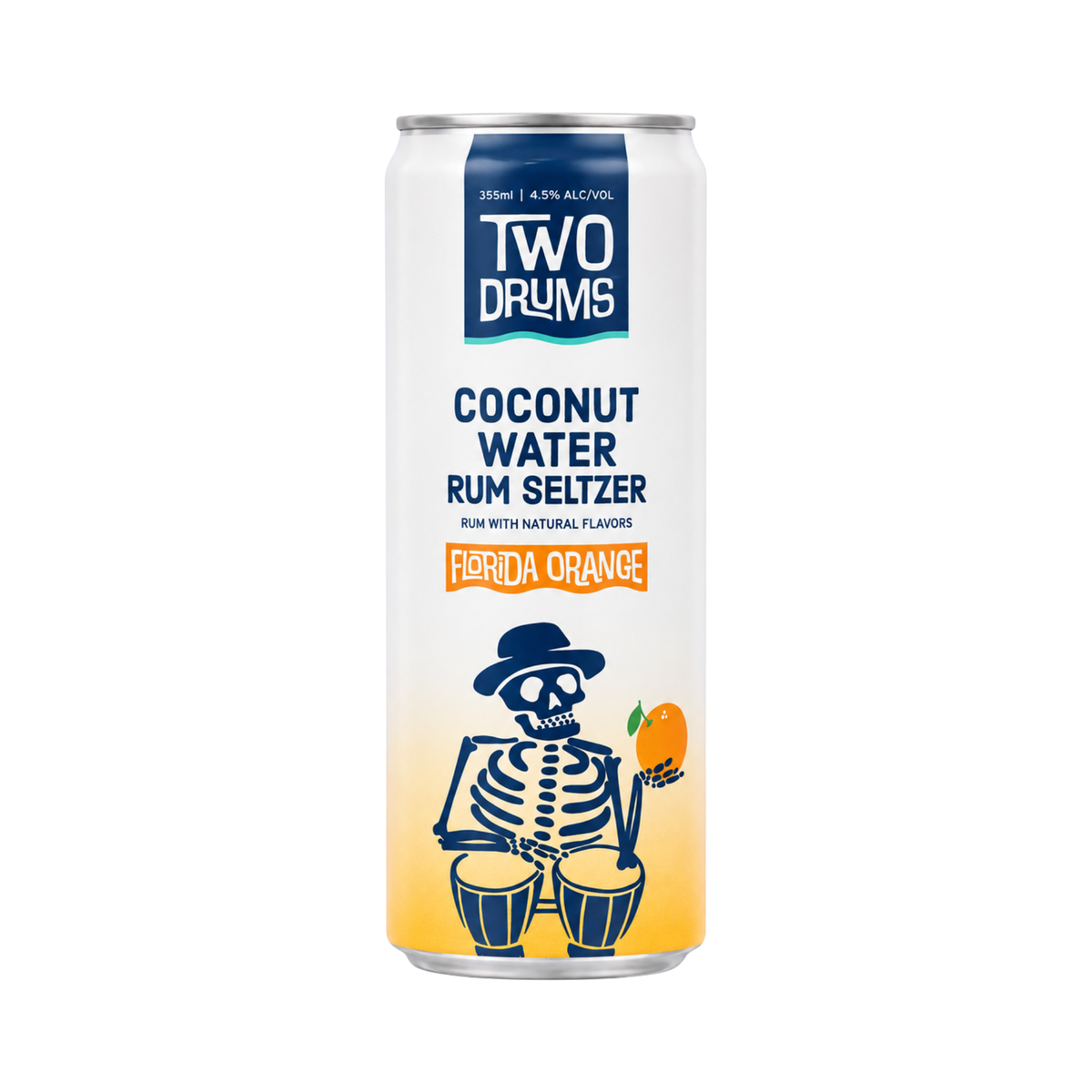Two Drums Coconut Water Rum Seltzer Florida Orange, 12oz
