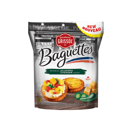 Boulangerie Grissol Baguettes Jalapeno Cheddar, 120g - Total Booze