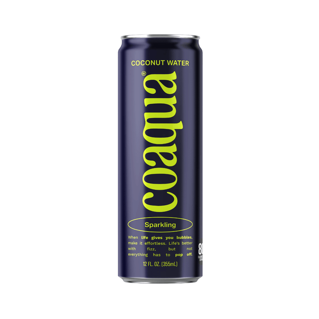 Coaqua Sparkling Coconut Water, 12oz - Total Booze