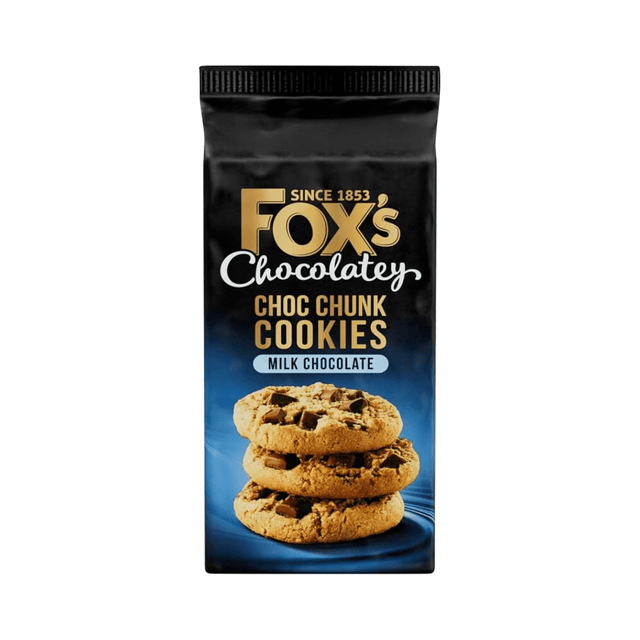 Foxs Milk Chocolate Chunk Cookies, 180g - Total Booze