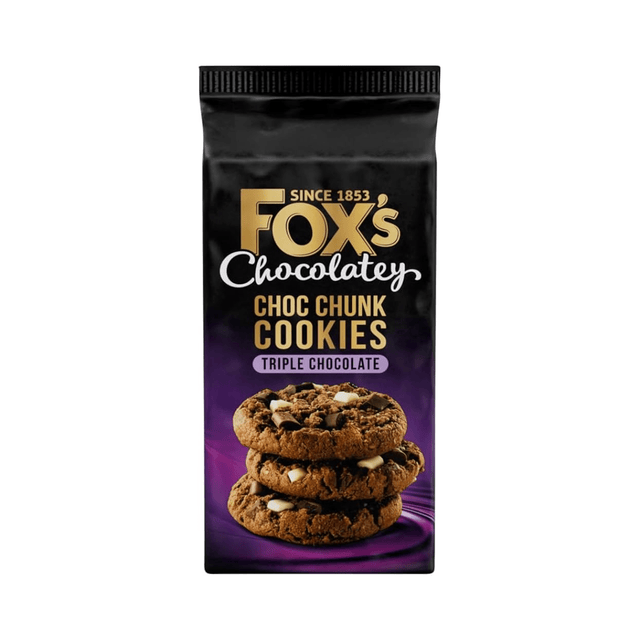 Foxs Triple Chocolate Cookies, 180g - Total Booze