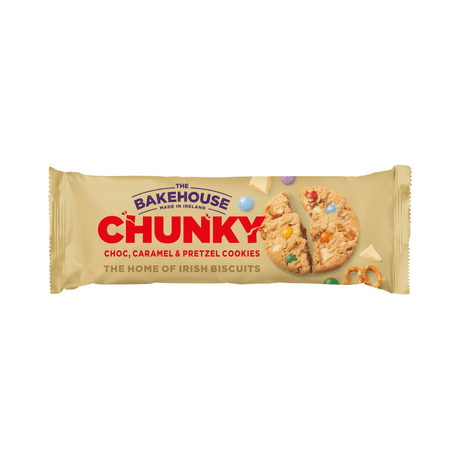 The Bakehouse Chunky Choc Caramel & Pretzel Cookies, 220g - Total Booze